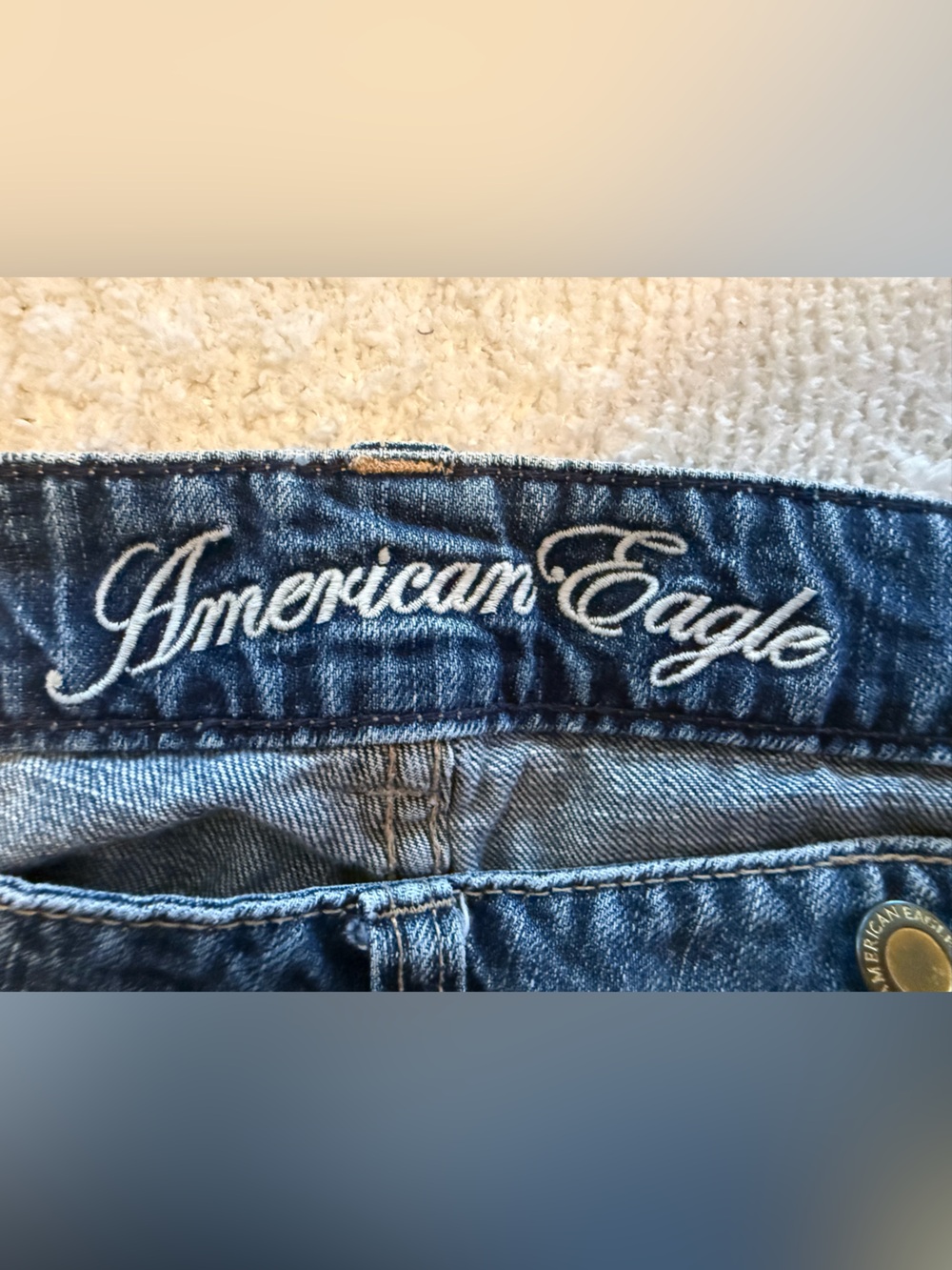 American Eagle Outfitters Women’s Boyfriend Jeans - Dark Blue Wash Y2K - Picture 7 of 8